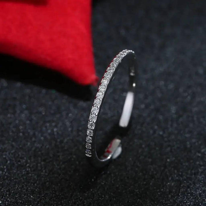 Half Eternity Zircon Ring (Adjustable)