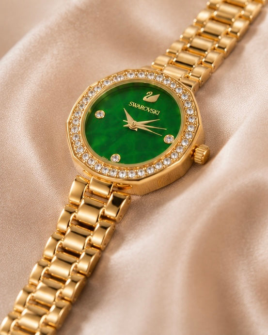 Luxury Women’s Gold Green Dial Watch